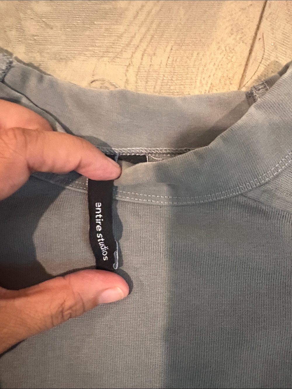 Entire Studios Heavy Boxy Tee- Medium Grey - Picture 10 of 15